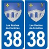 38 Moirans blason ville autocollant plaque stickers