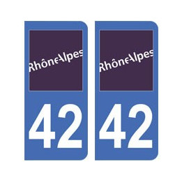42 Loire autocollant plaque