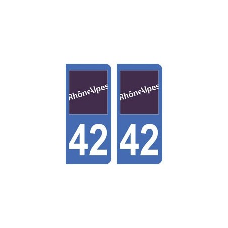 42 Loire autocollant plaque
