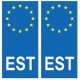 Estonie Eesti europe autocollant plaque