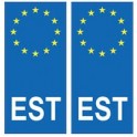 Estonie Eesti europe autocollant plaque