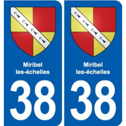 38 Moirans blason ville autocollant plaque stickers