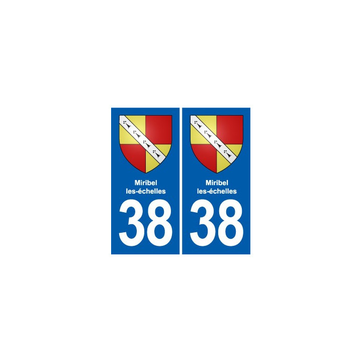 38 Moirans blason ville autocollant plaque stickers