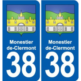 38 Moirans blason ville autocollant plaque stickers