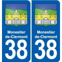 38 Moirans blason ville autocollant plaque stickers