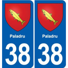 38 Moirans blason ville autocollant plaque stickers