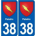 38 Moirans blason ville autocollant plaque stickers