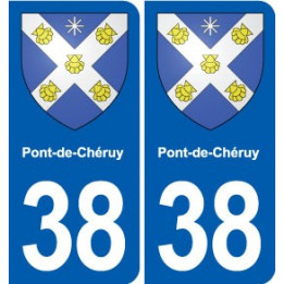38 Moirans blason ville autocollant plaque stickers