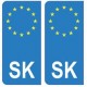 Slovaquie Slovensko europe autocollant plaque