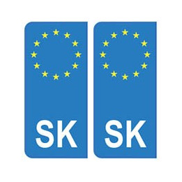 Slovaquie Slovensko europe autocollant plaque