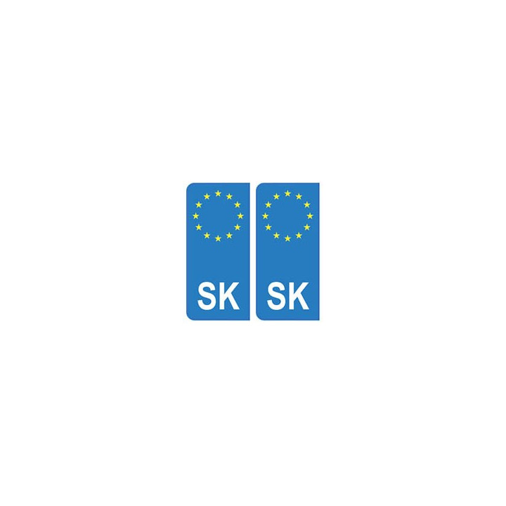 Slovaquie Slovensko europe autocollant plaque