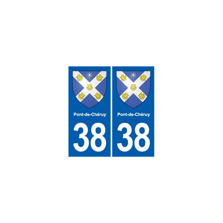 38 Moirans blason ville autocollant plaque stickers