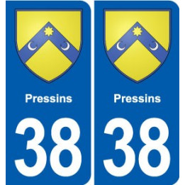 38 Moirans blason ville autocollant plaque stickers