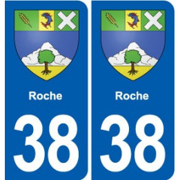 38 Moirans blason ville autocollant plaque stickers