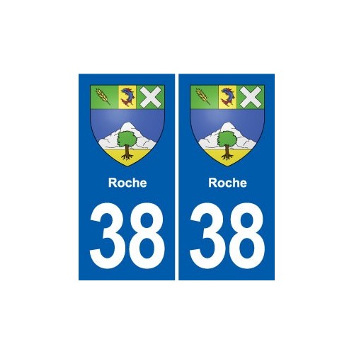 38 Moirans blason ville autocollant plaque stickers