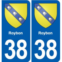 38 Moirans blason ville autocollant plaque stickers