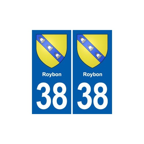 38 Moirans blason ville autocollant plaque stickers