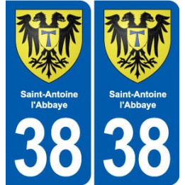 38 Moirans blason ville autocollant plaque stickers