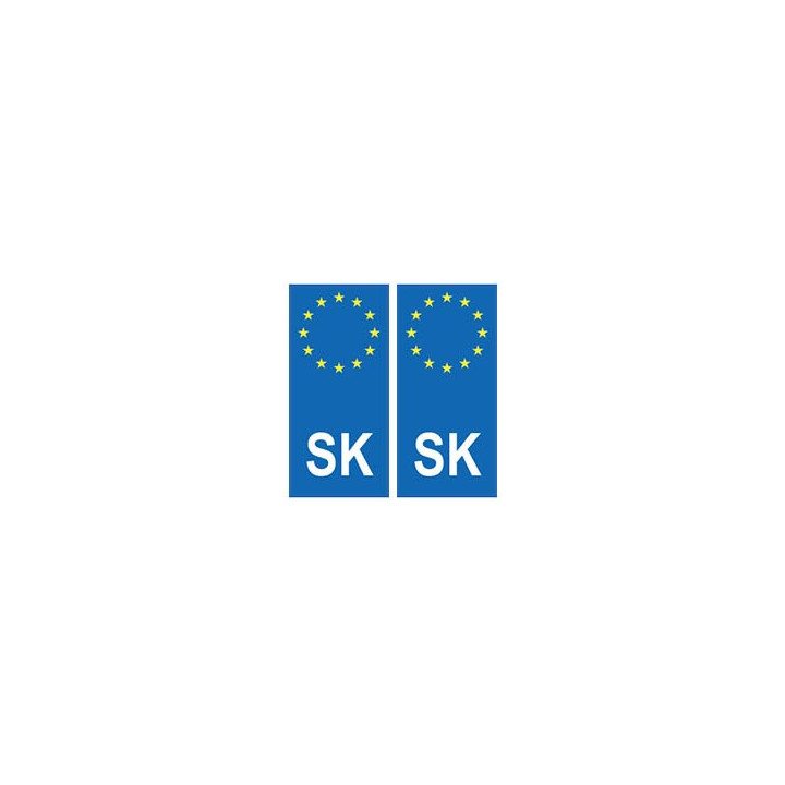 Slovaquie Slovensko europe autocollant plaque