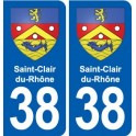 38 Moirans blason ville autocollant plaque stickers
