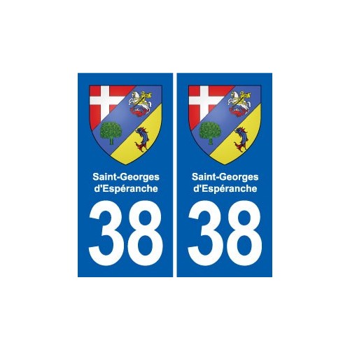 38 Moirans blason ville autocollant plaque stickers