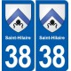 38 Moirans blason ville autocollant plaque stickers