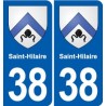 38 Moirans blason ville autocollant plaque stickers