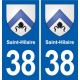 38 Moirans blason ville autocollant plaque stickers