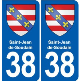 38 Moirans blason ville autocollant plaque stickers