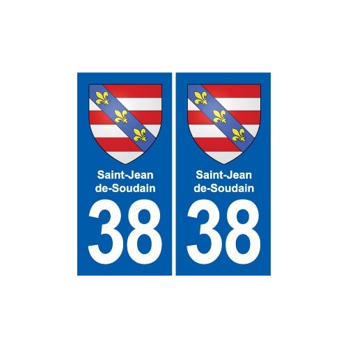 38 Moirans blason ville autocollant plaque stickers