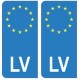 Lettonie Latvija europe autocollant plaque