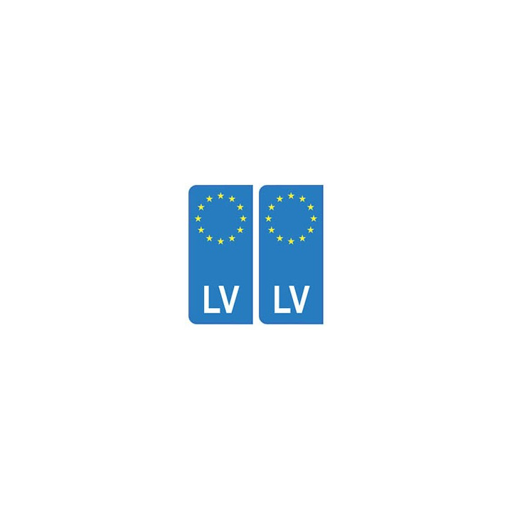 Lettonie Latvija europe autocollant plaque