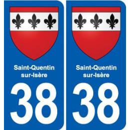 38 Moirans blason ville autocollant plaque stickers