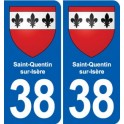 38 Moirans blason ville autocollant plaque stickers