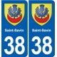 38 Moirans blason ville autocollant plaque stickers