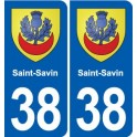 38 Moirans blason ville autocollant plaque stickers