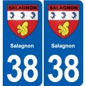 38 Moirans blason ville autocollant plaque stickers