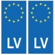 Lettonie Latvija europe autocollant plaque