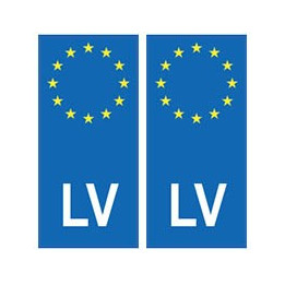 Lettonie Latvija europe autocollant plaque