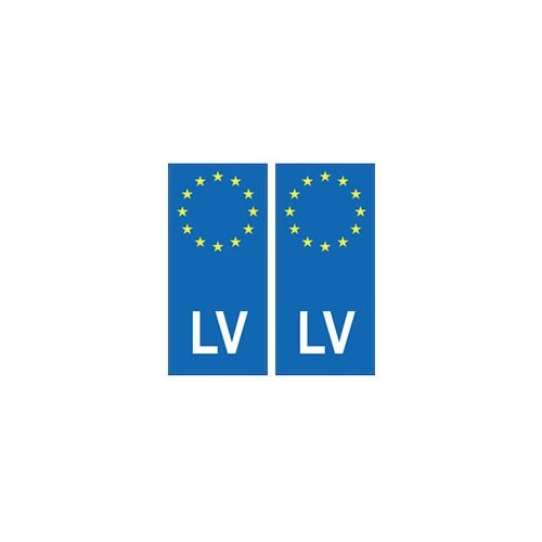 Lettonie Latvija europe autocollant plaque