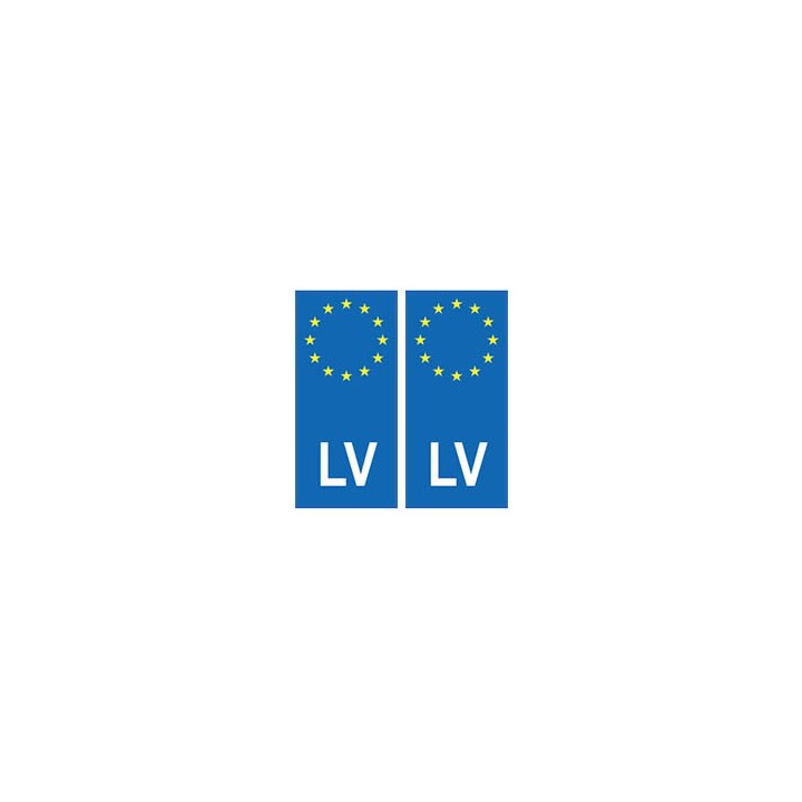 Lettonie Latvija europe autocollant plaque
