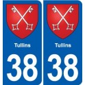 38 Moirans blason ville autocollant plaque stickers