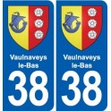 38 Moirans blason ville autocollant plaque stickers