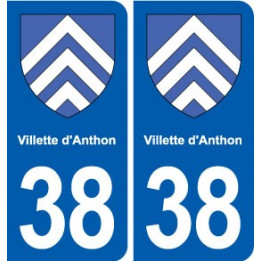 38 Moirans blason ville autocollant plaque stickers