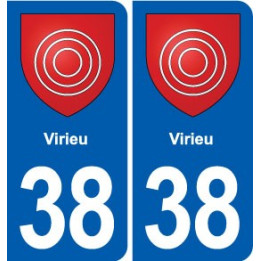 38 Moirans blason ville autocollant plaque stickers