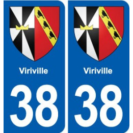 38 Moirans blason ville autocollant plaque stickers