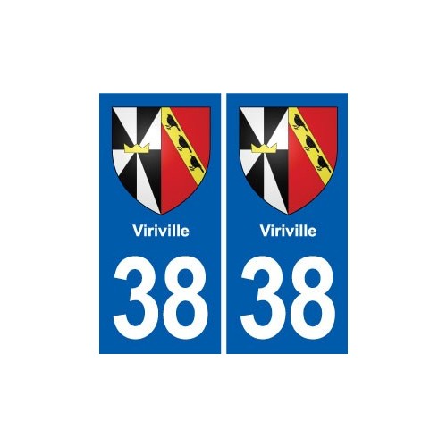 38 Moirans blason ville autocollant plaque stickers