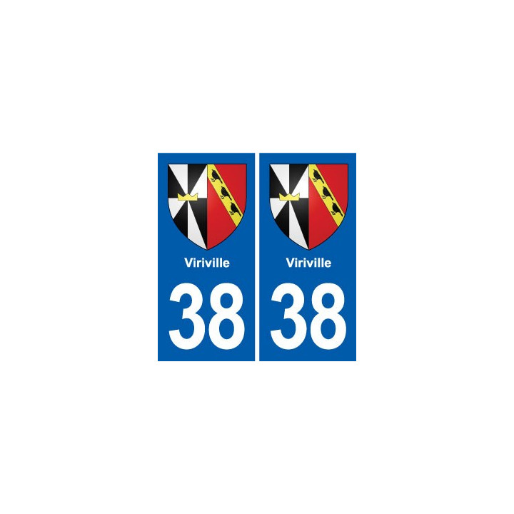 38 Moirans blason ville autocollant plaque stickers