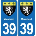 39 Orgelet autocollant plaque blason stickers département