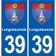 39 Orgelet autocollant plaque blason stickers département